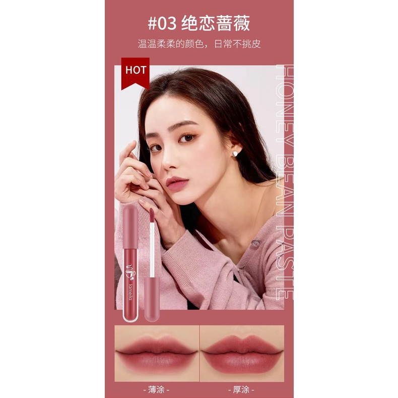 Lameila Lipstik Lip Glaze Matte LIQUID SILKY Kosmetik Bibir Tahan Lama