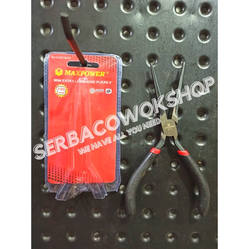 MAXPOWER Tang Cucut Mini Extra Long Nose Plier 4 Inch Termurah Berkualitas