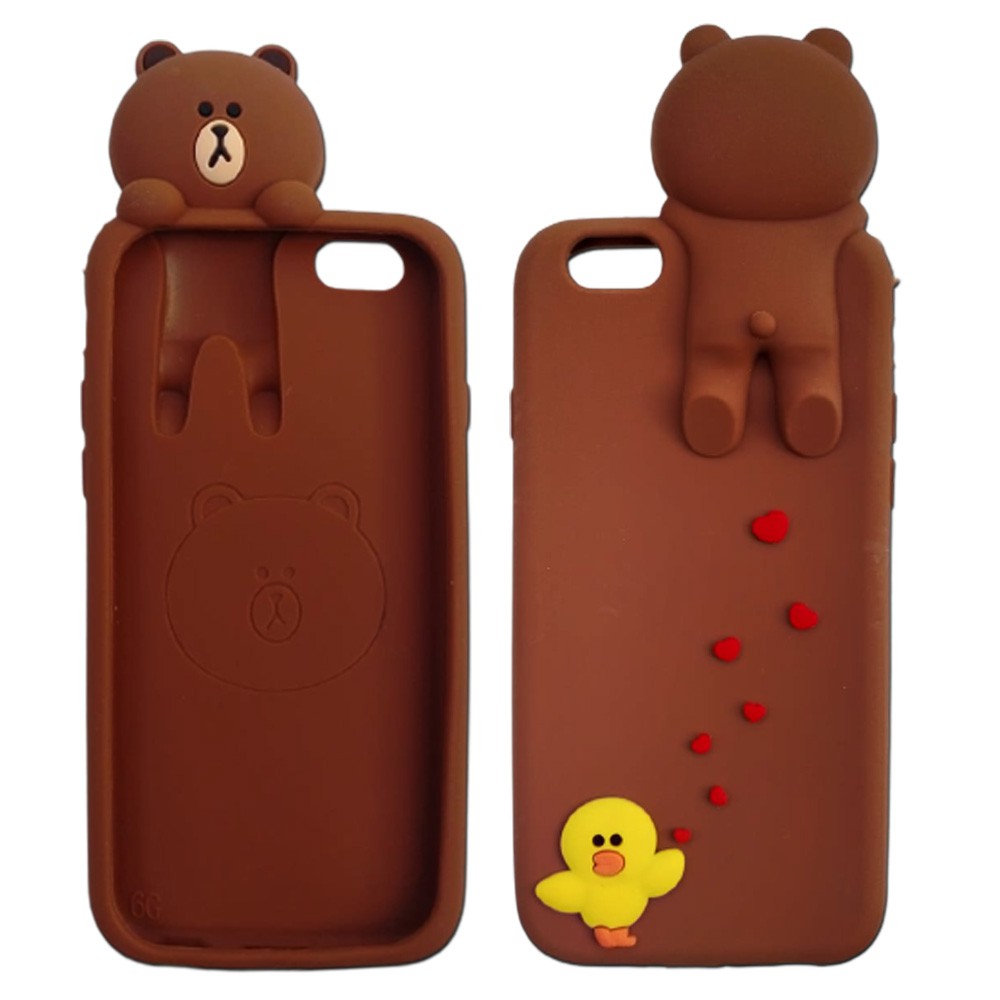 Silikon 3D karakter  IPHONE 6 silicon softcase casing hp lucu menarik / untuk anak anak hadiah ulang tahun Silikon boneka lucu pelindung hp case tebal karet softcase lentur