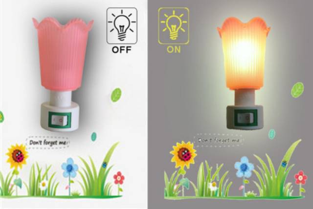 Lampu tidur mini lamp model bunga JM 995