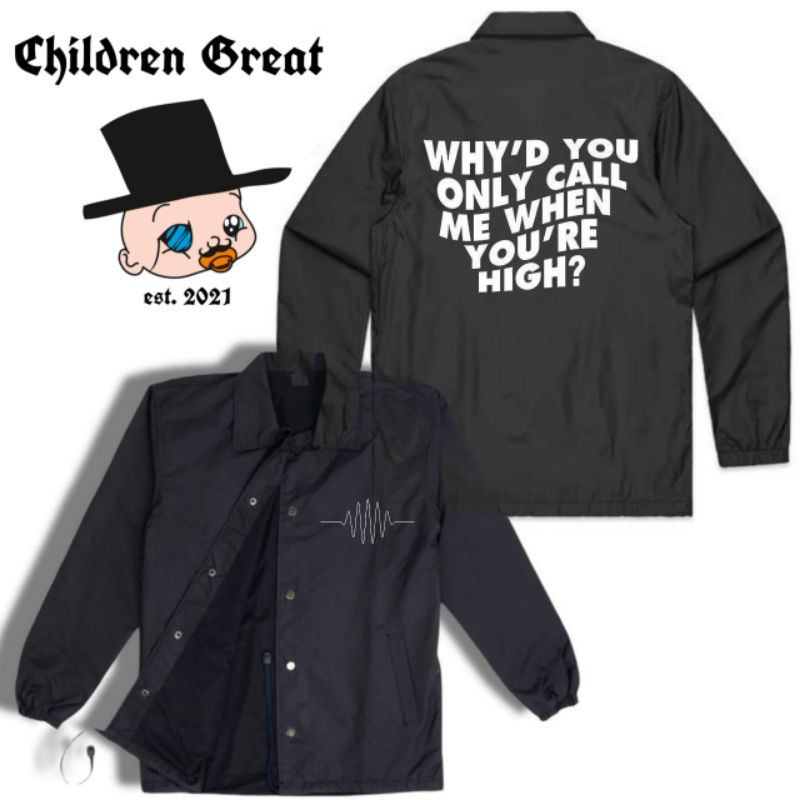 Coach jaket ARCTIC MONKEYS jacket BAND vintage windbreakers parasut waterproof taslan polos hitam wi