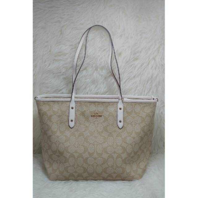 TAS COACH CITY ZIP TOTE F58292 AUTHENTIC 100%
