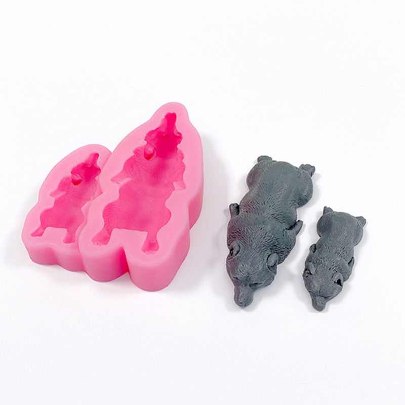 SIY  Handmade Sleepy Dog Silicone Resin Molds Cute Sleeping Pet Dog Family Resin Casting Molds Puppy Resin Mold Craft Tools