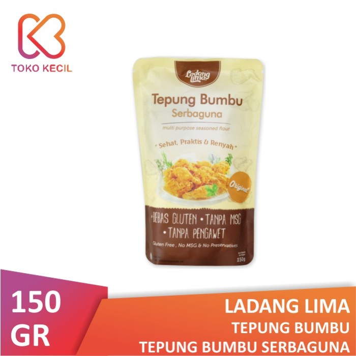 

pakai-siap-tepung-bumbu-tepung- ladang lima tepung bumbu serbaguna 150 gr | gluten free -tepung-