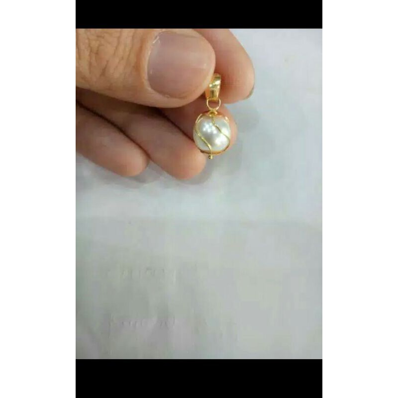 liontin mutiara emas 65%