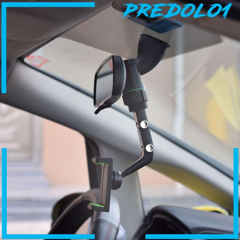 [PREDOLO1] Rearview Mirror Phone Holder 360-Degree Rotatable Hanging Clip for Cars