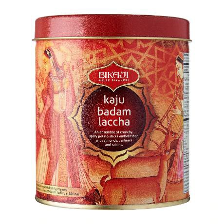 

INDIAN SNACK Kaju Badam Laccha Tin Gift Hamper Rajashtan