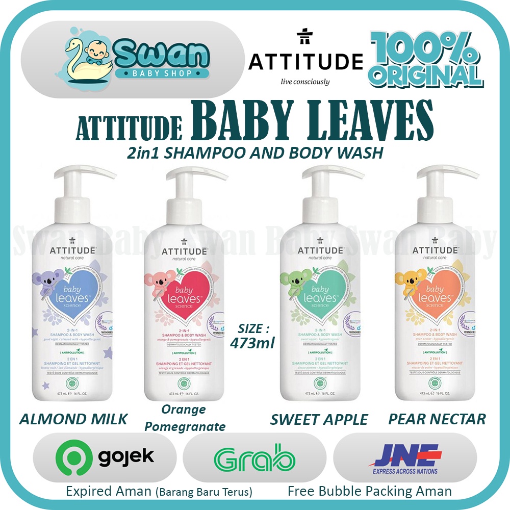 Attitude Baby Leaves 2 in 1 Shampoo &amp; Body Wash / Sabun Bayi