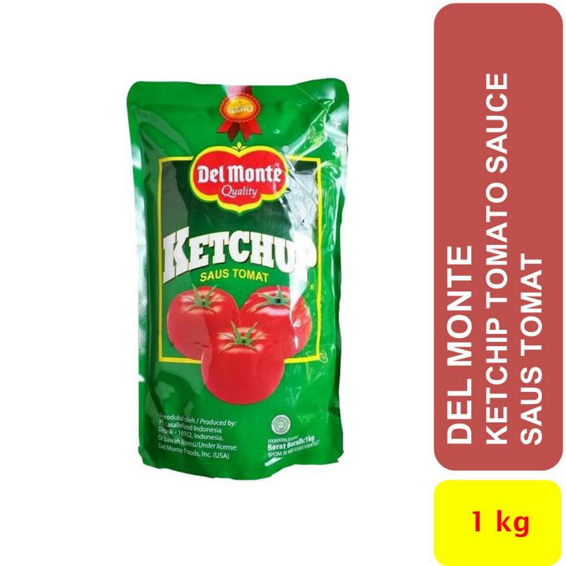 

Saos Ketchup Saus Tomat kemasan refill 1 kg merk DELMONTE DEL MONTE