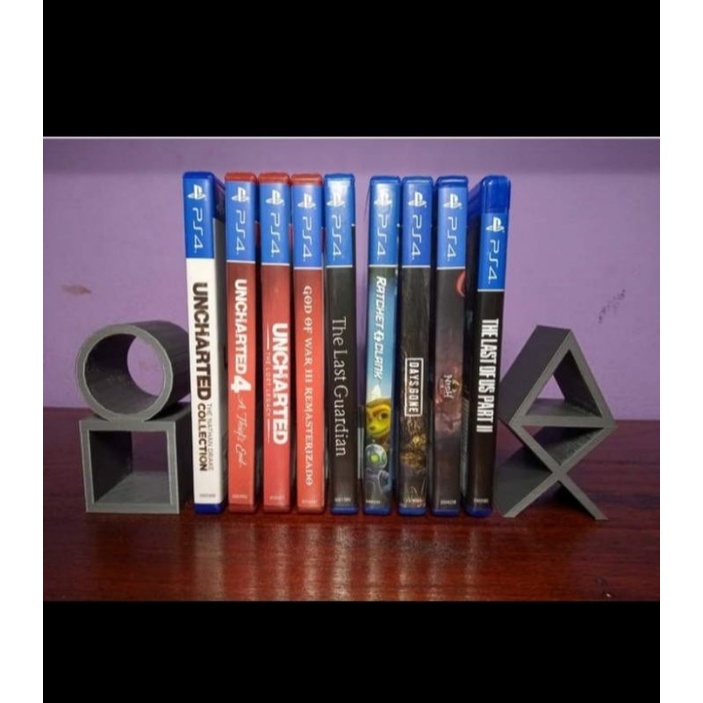 Holder Rak Logo Dudukan Kaset PS Playstation Game Stand Mount - Z3D