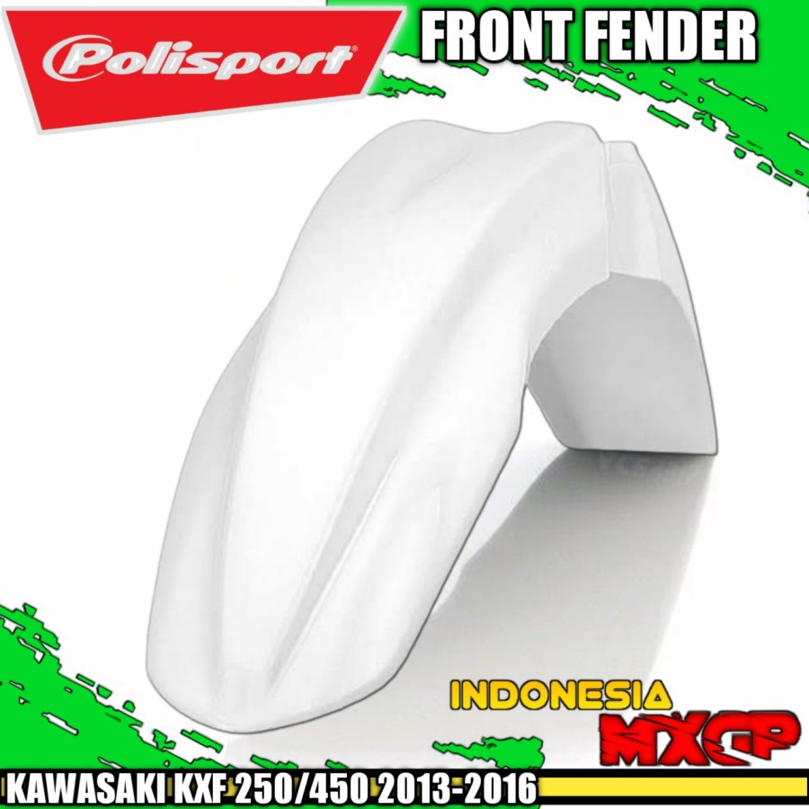 KAWASAKI KX - KXF 250 450 F 2013 2014 2015 2016 - POLISPORT FRONT FENDER COVER - SPAKBOR SLEBOR DEPA