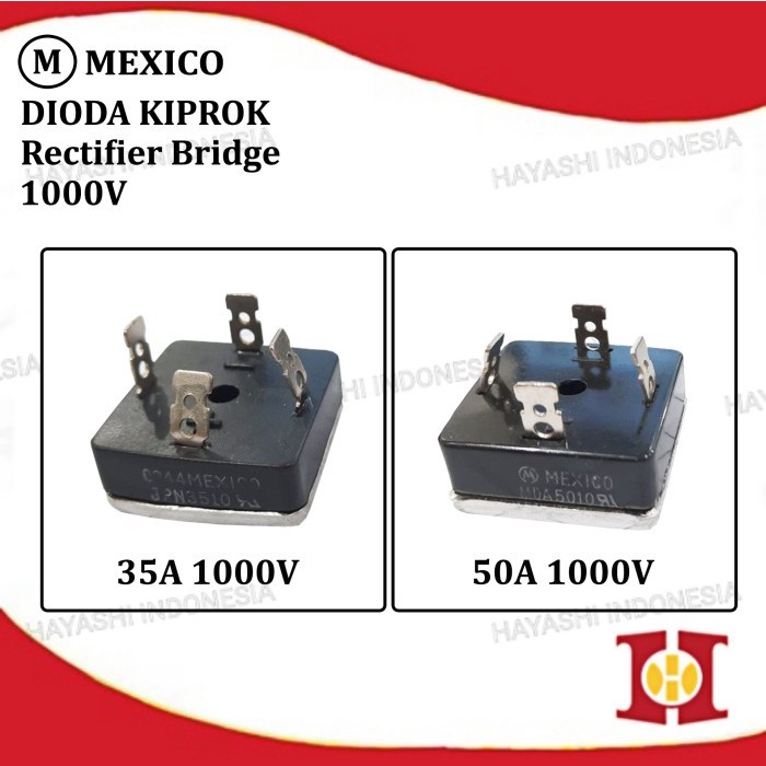 Dioda Diode Bridge KBPC Kiprok 35A 3510 50A 5010 1000V Mexico Original