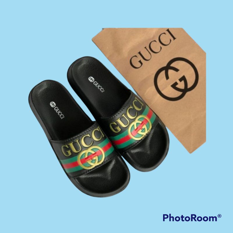 Gucci Flip Flop Slip On Sandal Slop Slide Wanita Dewasa Murah Meriah Free Paper Bag Disney