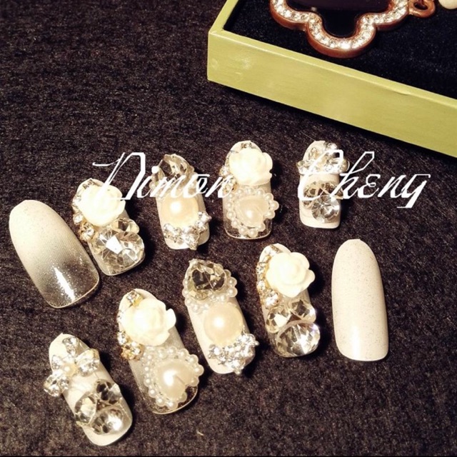 Kuku Palsu 【A6，lem sticker】Nikah Wedding False Nailart Pengantin Tangan