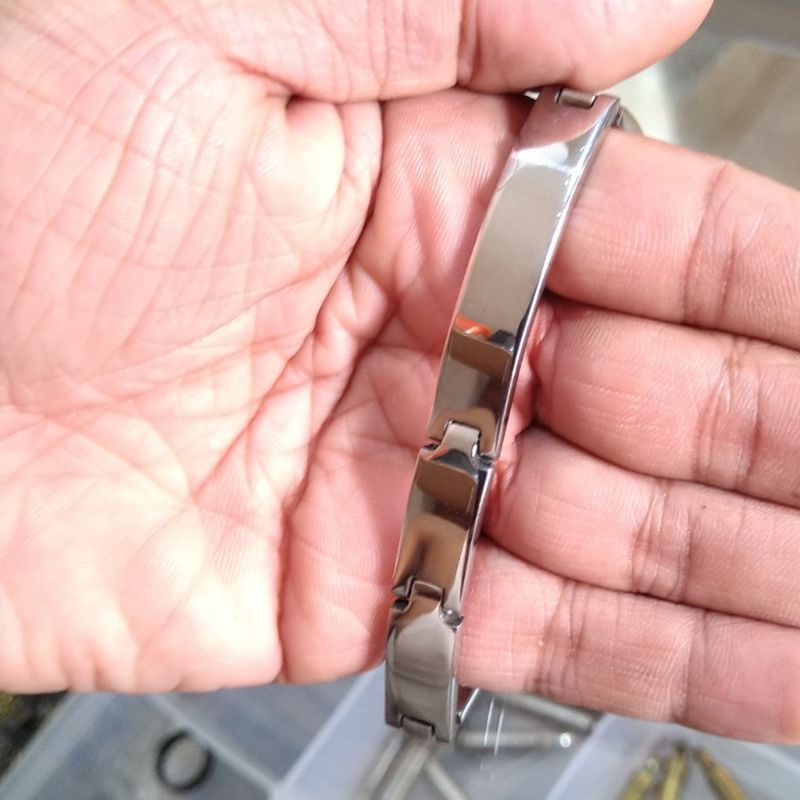 GELANG RANTAI TITANIUM TERBARU MODEL RANTAI ARLOJI ANTI KARAT DAN TIDAK LUNTUR BAJA