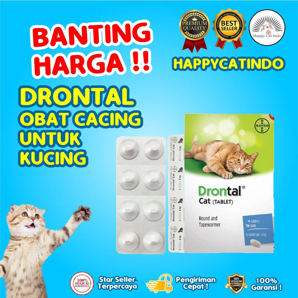 Obat Cacing Untuk Kucing DRONTAL 250 MG (1 Tablet)