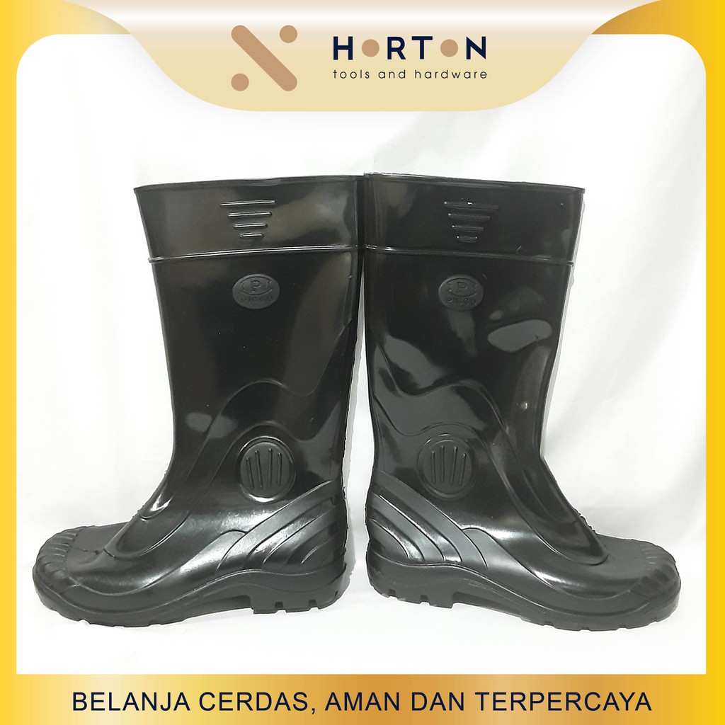 Jual Sepatu Boot Karet Sepatu Kerja Proyek Hitam Safety Boots