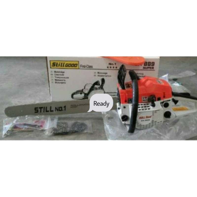 Still good Mesin gergaji kayu Chain saw 22in bar laser senso mantap