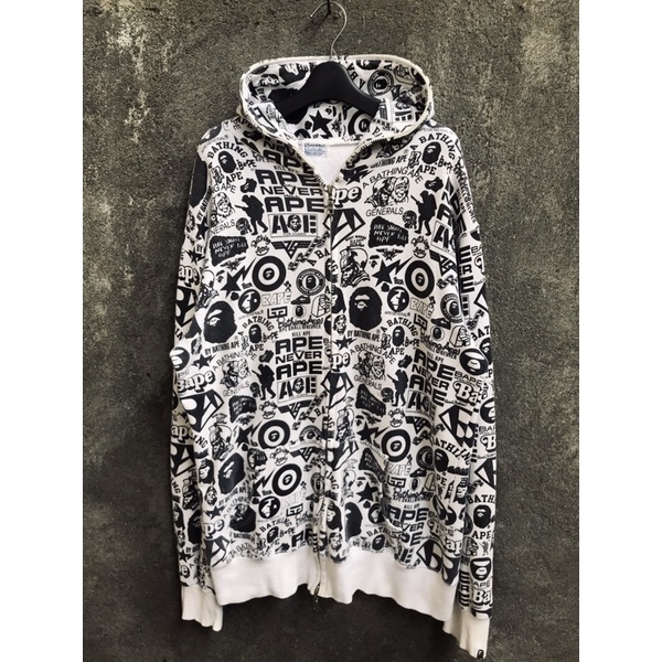 Vtg A Bathing Ape Long-Slevee Full-Zip Hoodie