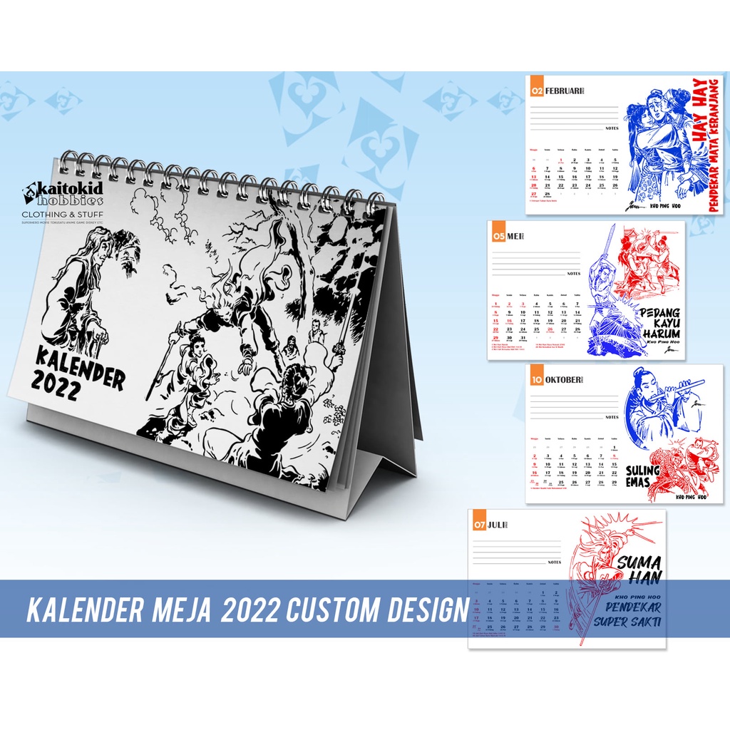 

Kalender Meja KHO PING HOO 2024 Cersil Cerita Silat Calendar bisa Custom desain bebas