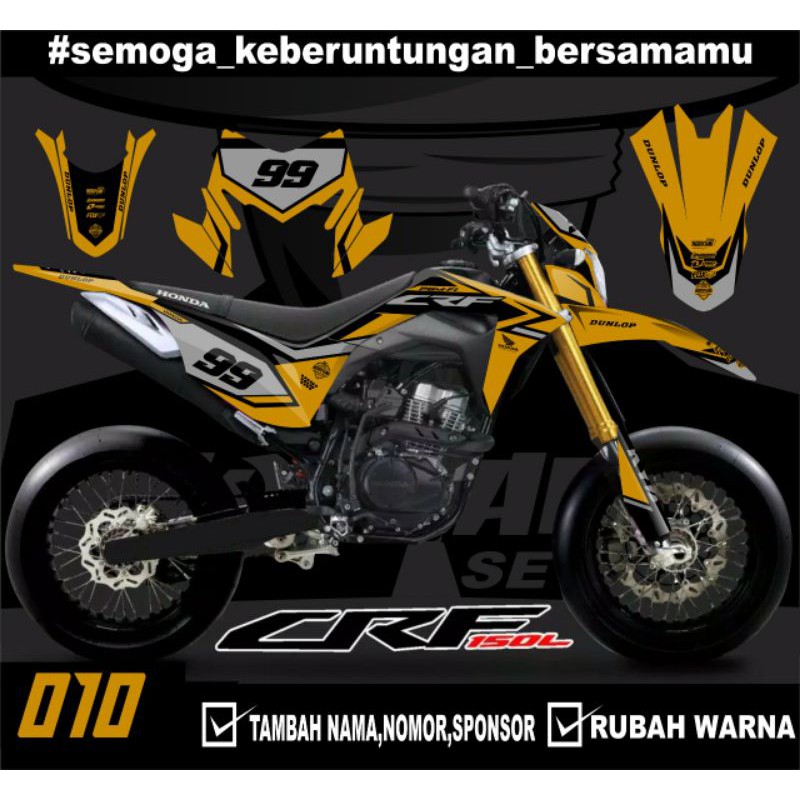 Sticker setiker stiker decal CRF 150 L (010) minimalis Fullbody-Dekal stiker Trail Supermoto