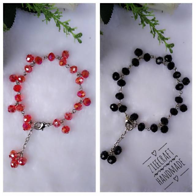 GELANG KRISTAL CANTIK HANDMADE ORI ZIEECRAFT