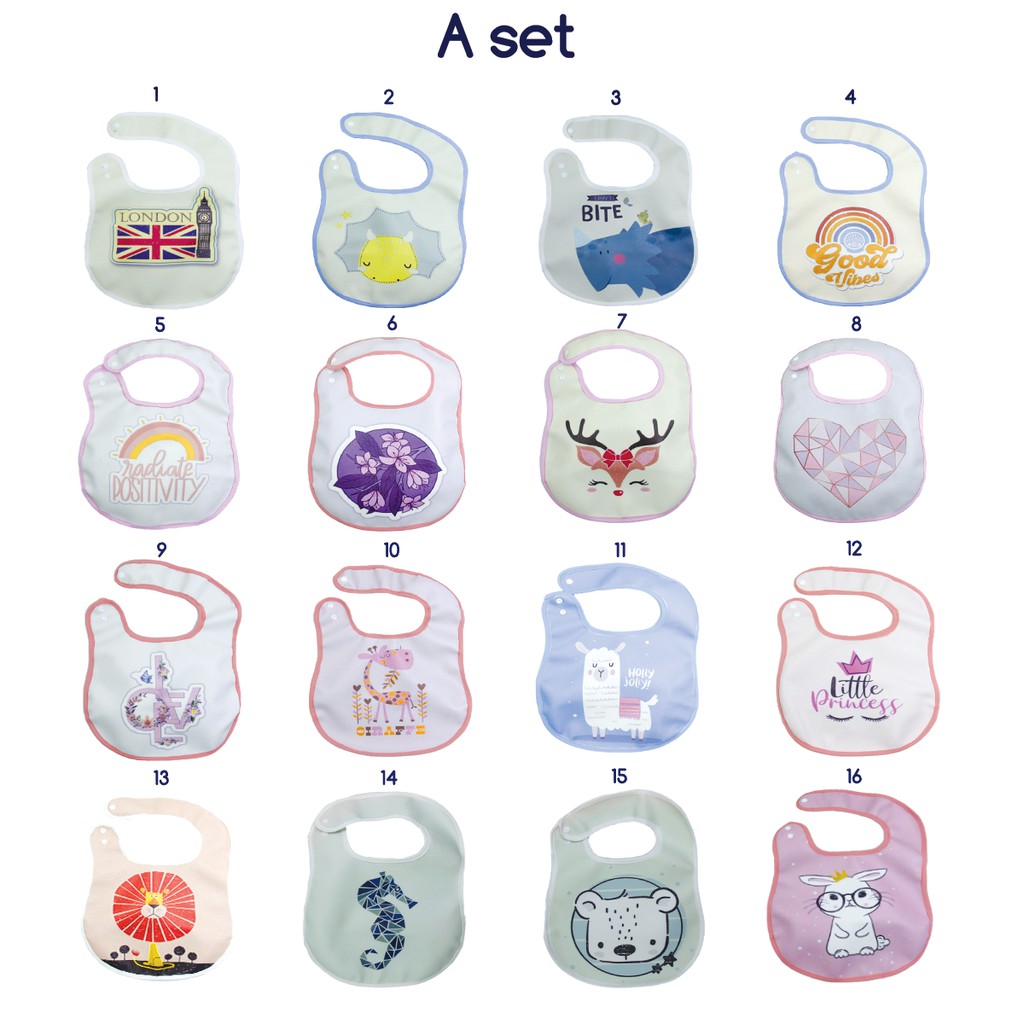 Celemek Makan Bayi Baby BIB Slabber motif kekinian SNI!