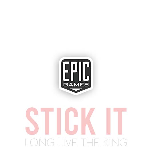 

Stiker sablon setrika DTF kaos baju sticker vinyl epic games gamer 127