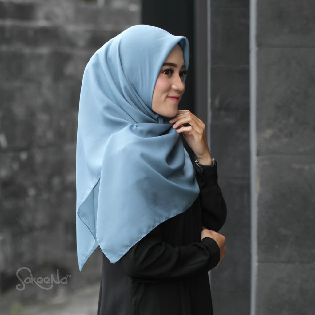 [COD] Bella Square Jilbab Segi Empat Variasi A Double Hycon-Denim
