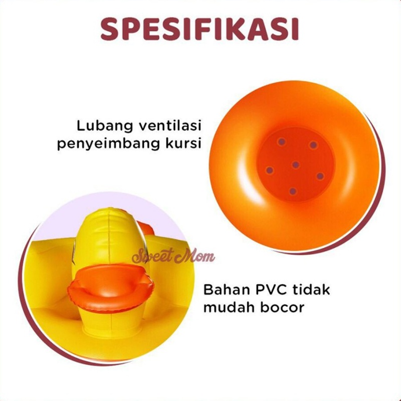 Sofa Kursi Makan Bayi belajar duduk  Baby  Chair Model Tiup Bebek Dengan Music -Bentuk binatang belajarduduk makan KURSI SOFA BAYI ADA MUSIK BAHAN PVC sofa angin Kursi portable