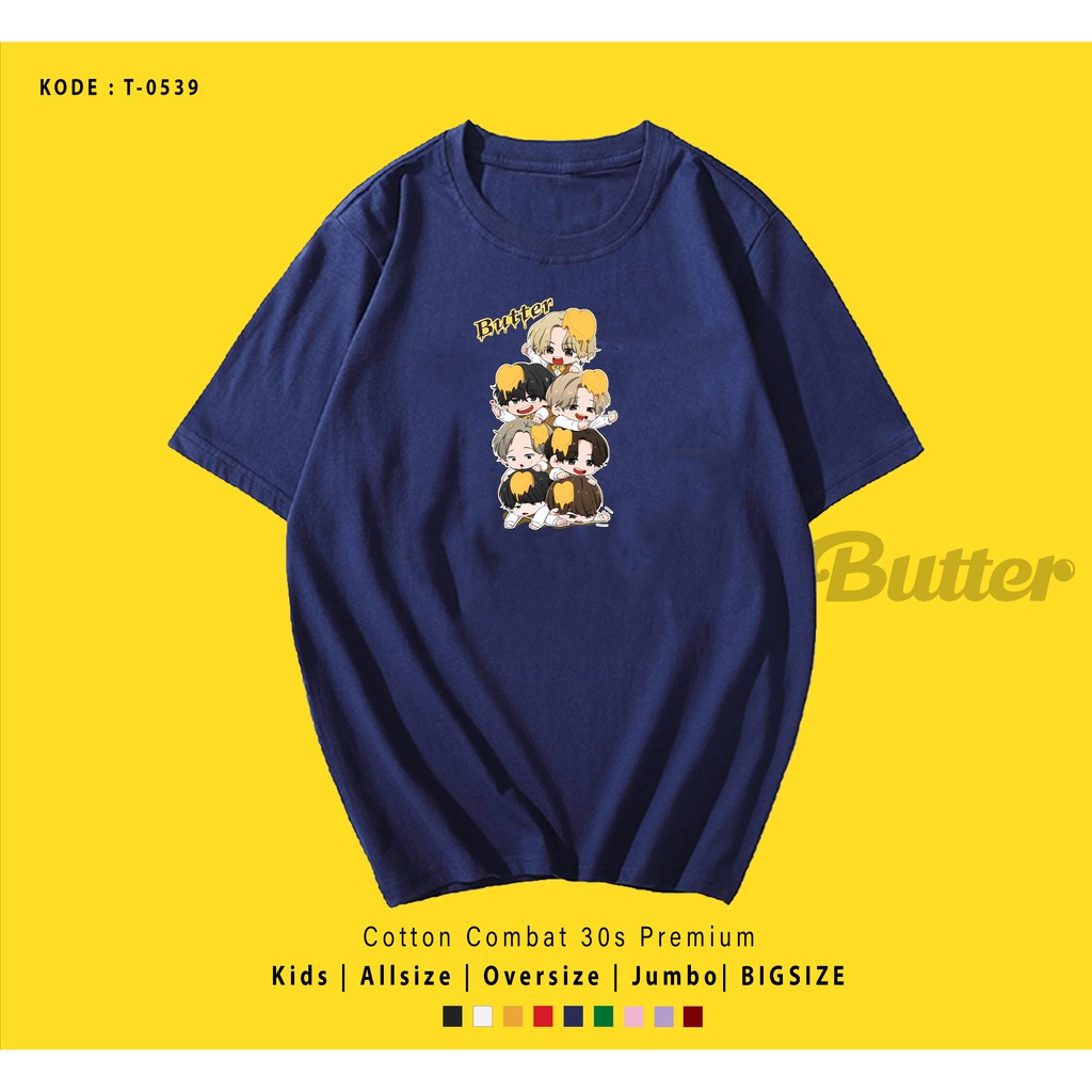 T0539 T-SHIRT / KAOS UNISEX / TUMBLR TEE / REAL PICTURE KPOP BTS BUTTER ANIME / IMPORT / ARMY