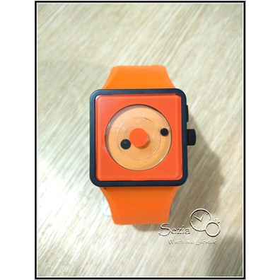 Jam ODM Dot Orange Rubber / Kulit Karet Hitam #PlgMurah #SeIndonesia!