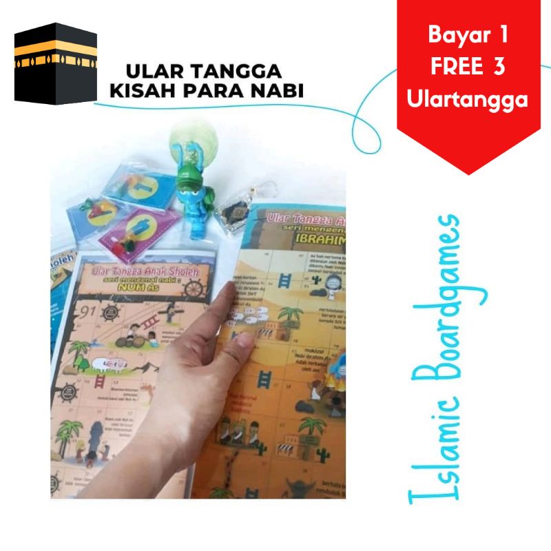board game islam ular tangga kisah 25 nabi juz amma al quran anak