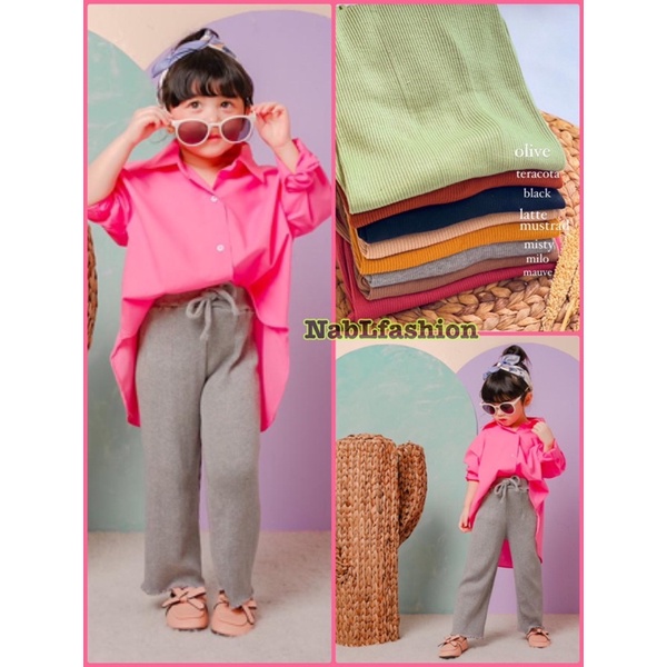 Basic kulot knit untuk anak usia 3-9 tahun