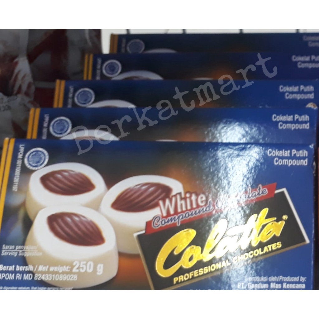 

Colatta white chocolate compound collata coklat putih leleh 250 gr