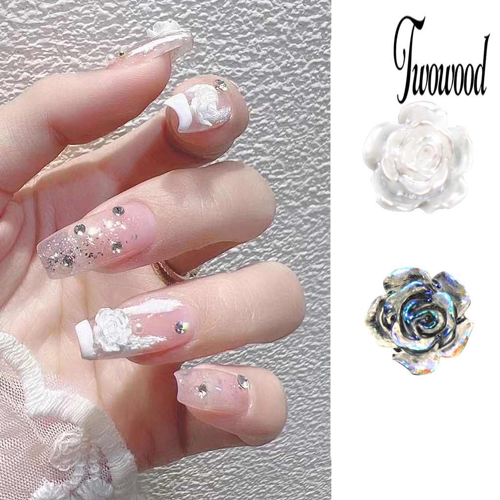 Manik-manik Bunga Camellia Mini 3D Bahan Resin Untuk Dekorasi Nail Art