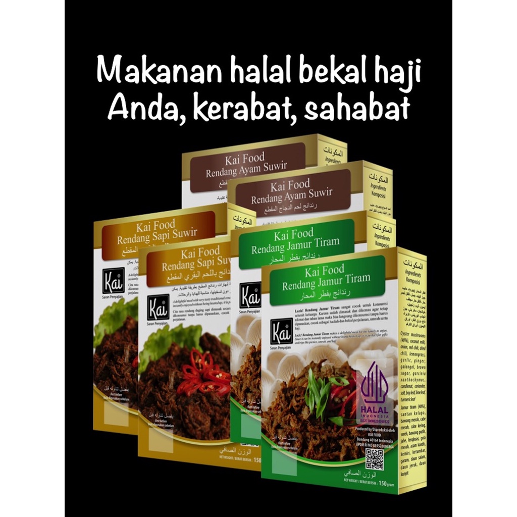 

Paket Hemat 2 RENDANG JAMUR TIRAM 2 RENDANG SAPI SUWIR 2 RENDANG AYAM SUWIR Kai Food 900g
