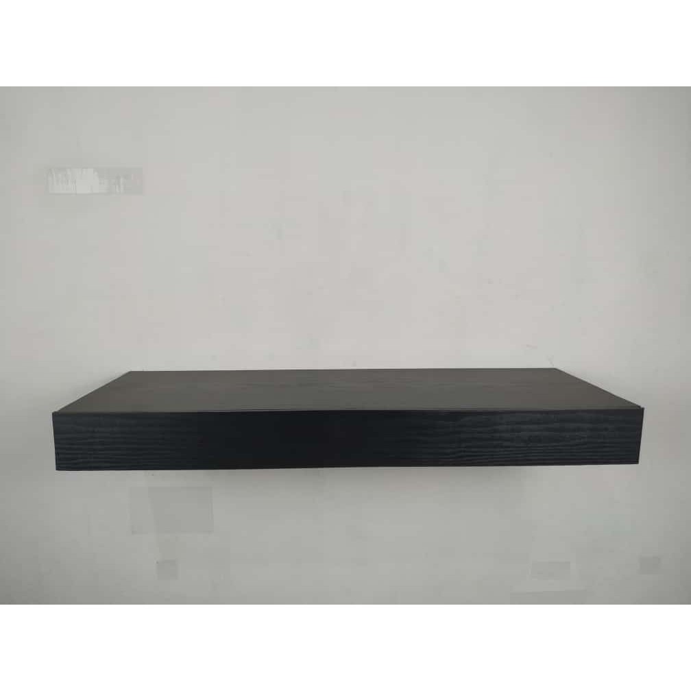 RAK AMBALAN LACI 60CM RAK DINDING MINIMALIS RAK DINDING MELAYANG HITAM SERAT