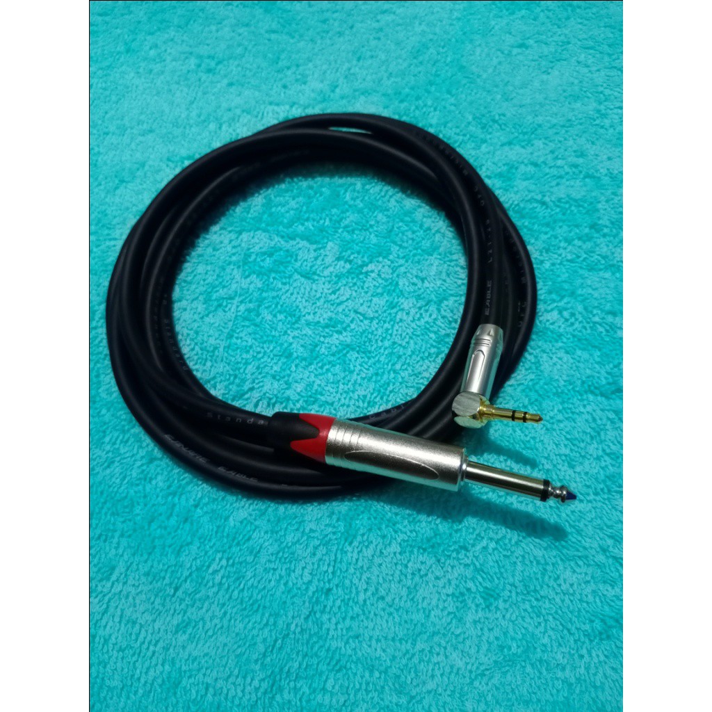 KABEL AUDIO JACK AKAI MONO 6.5MM KE MINI STEREO L 3.5MM 1-5 MTR