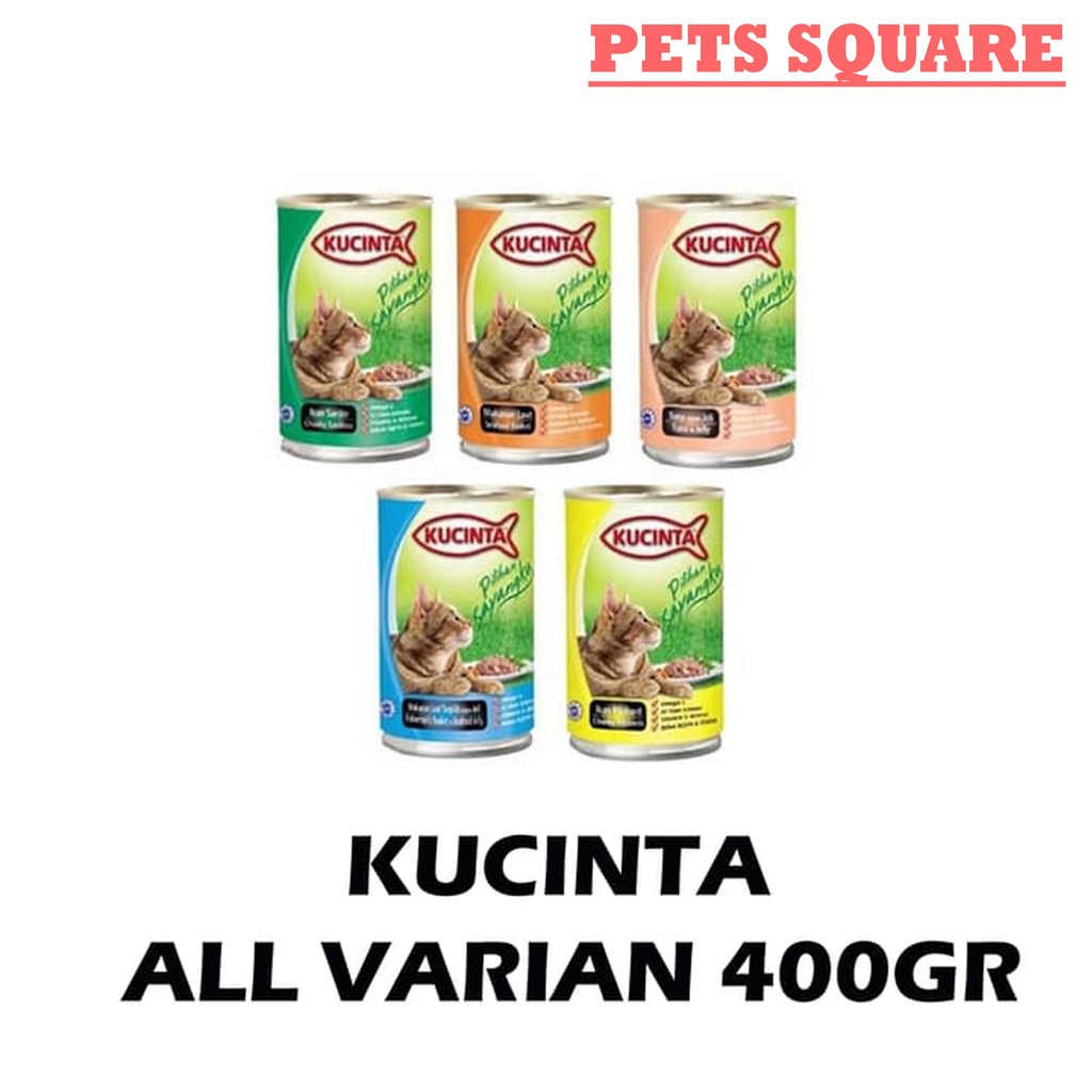 MAKANAN KUCING KUCINTA KALENG 400GR ALL VARIAN (GRAB/GOSEND)