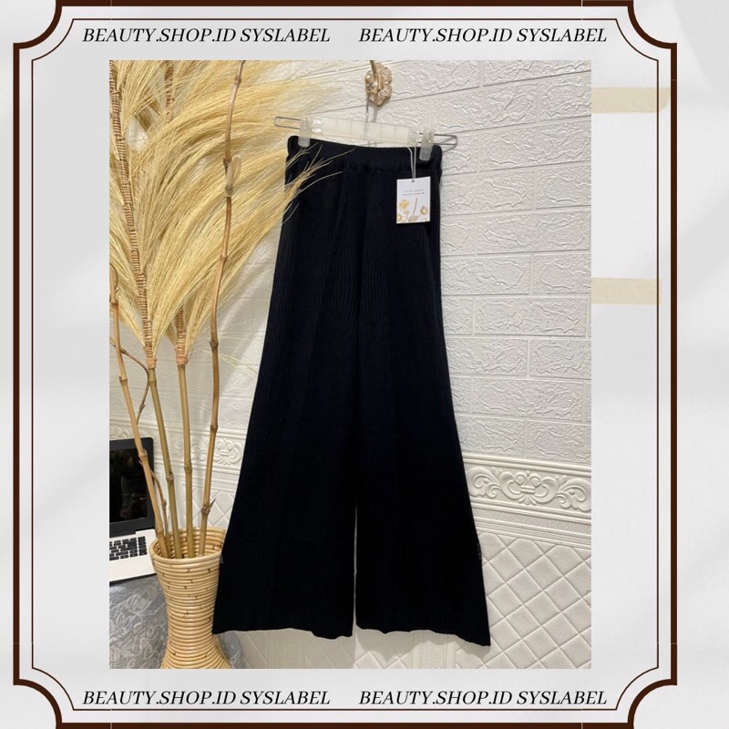 Bellarus Cullote Knit Pants by SYSLABEL - Celana Kulot Wanita - Kulot Knit Highwaist