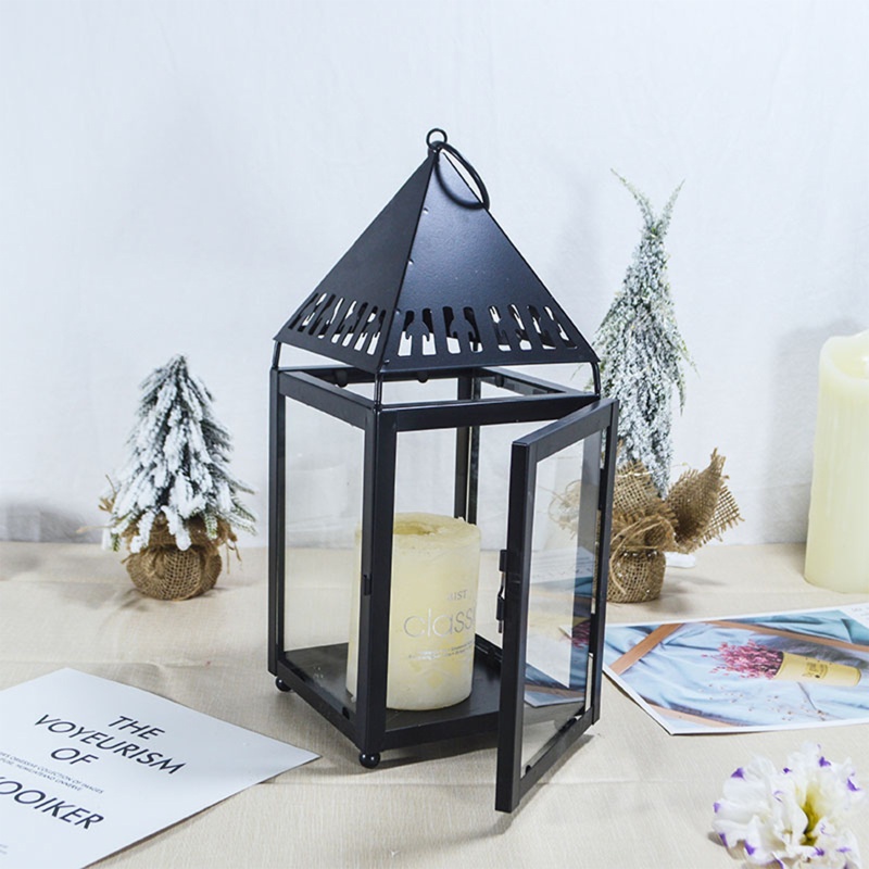 Holder Lilin Model Lentera Gantung Gaya Retro Eropa Untuk Dekorasi Meja Pernikahan