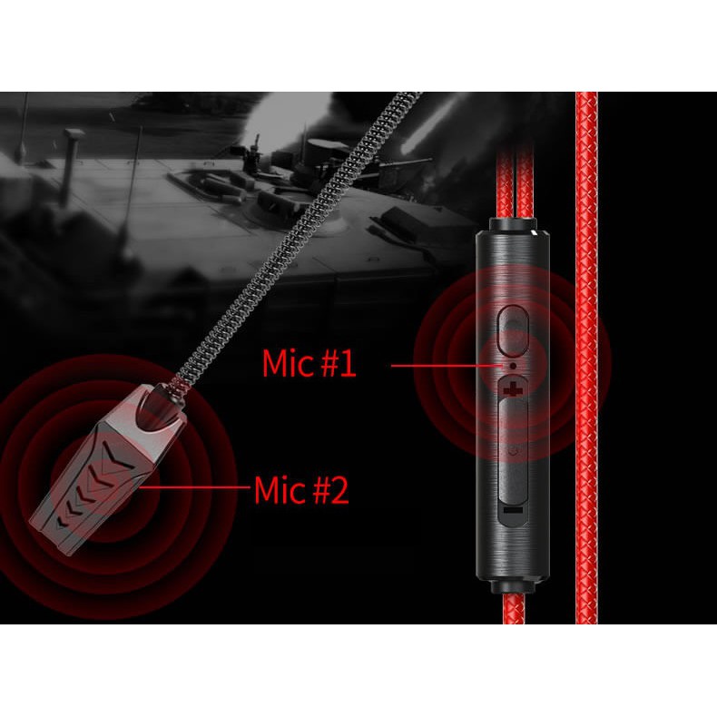 PLEXTONE Mowi RX3 In-Ear Gaming Headset Dual Microphone Super Bass Active Noise Reduction