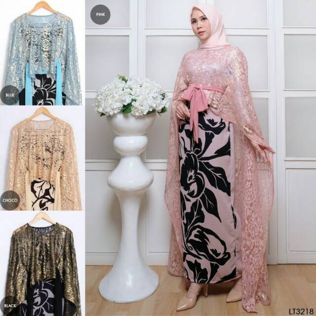 KEBAYA SET GLITTER FLO/GAMIS SET/ KEBAYA BROKAT/GAMIS BROKAT/SETELAN KEBAYA