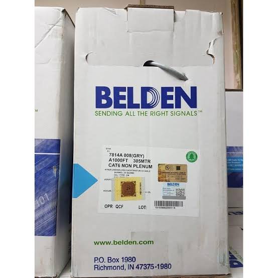 Belden Kabel LAN Cat6 USA Original Tipe 7814A 1Meteran