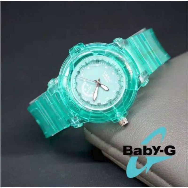 JAM TANGAN WANITA PRIA RUBBER CASIO BABY G TRANSPARANT G-SHOCK