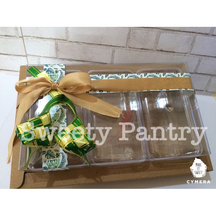 

box kue kering toples persegi 350gr / dus / kemasan kue kering