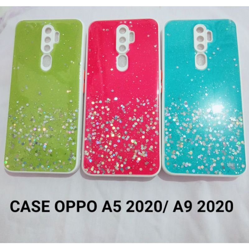 Case Oppo A5 2020 A9 2020 Kesing Hp Glitter Ori Tanam Color Pelindung Kamera Belakang