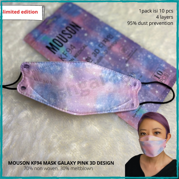 Masker Unisex Mouson KF94 Mask Galaxy 3D Design