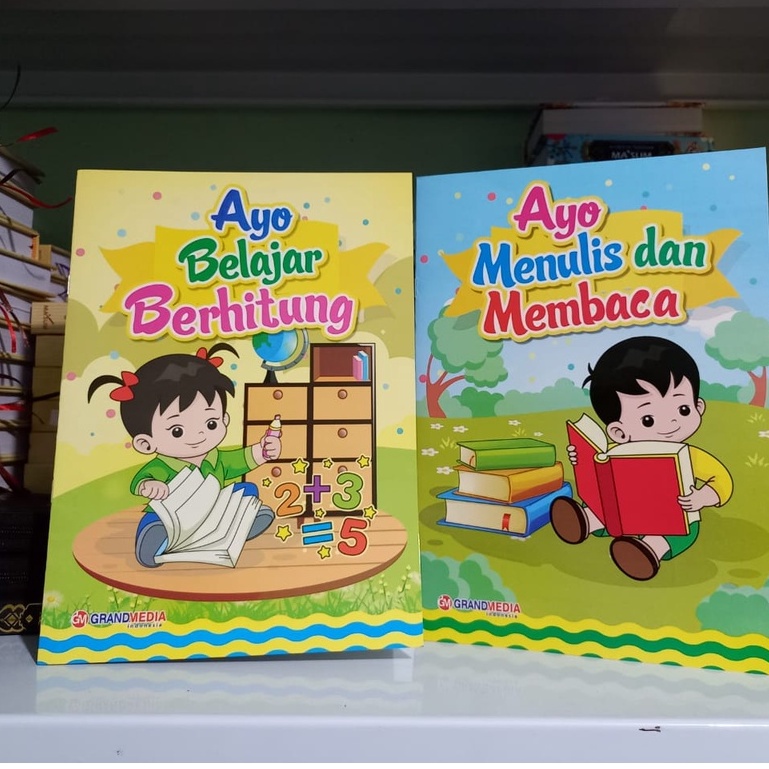 Buku Anak Ayo Mengenal Angka - Ayo Belajar Berhitung - Menulis dan Membaca -Huruf- Berlatih Hijaiyah GM